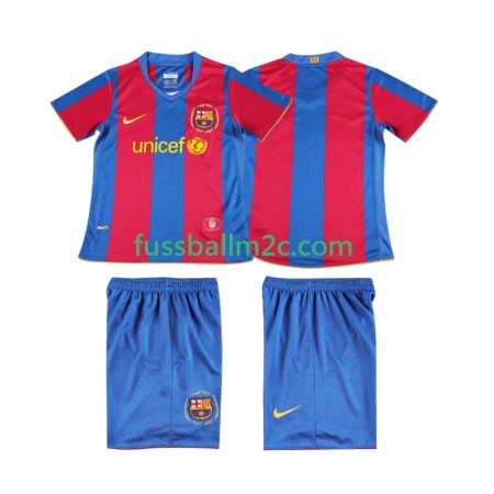 Fußballtrikots FC Barcelona 2007 2008 Retro Kinder Heim Trikotsatz